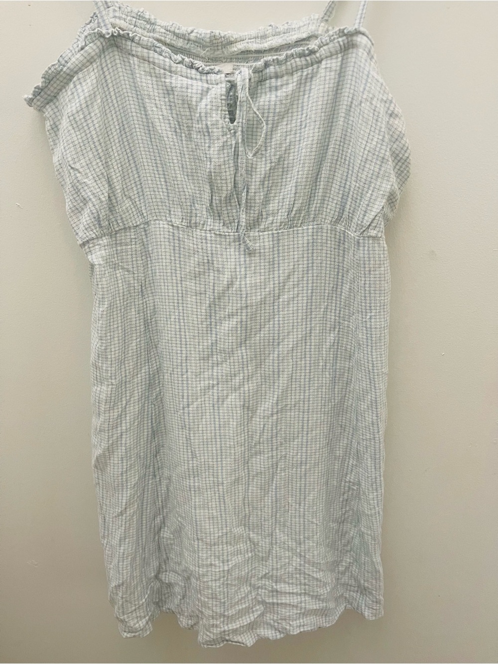 O'Neill Light Blue and White Gingham Mini dress